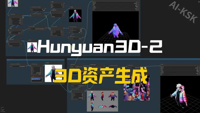 Hunyuan3D-2的ComfyUI实现,竞技场第一强劲的3D资产生成工具