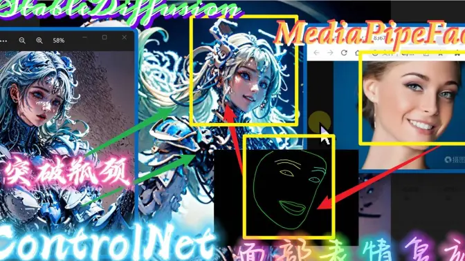 不再面瘫，ControlNet v1.1打破创新瓶颈：MediaPipeFace模型为你快速复制多种面部表情