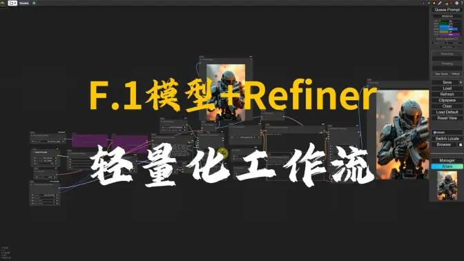 F.1模型+Refiner流程,低配可用的轻量化工作流