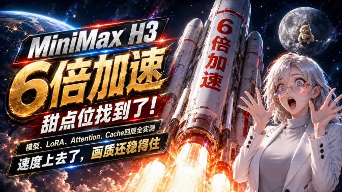 MiniMax H3 6倍加速甜点位找到了！模型、LoRA、Attention、Cache四层全实测，从满血到极限加速一次讲透