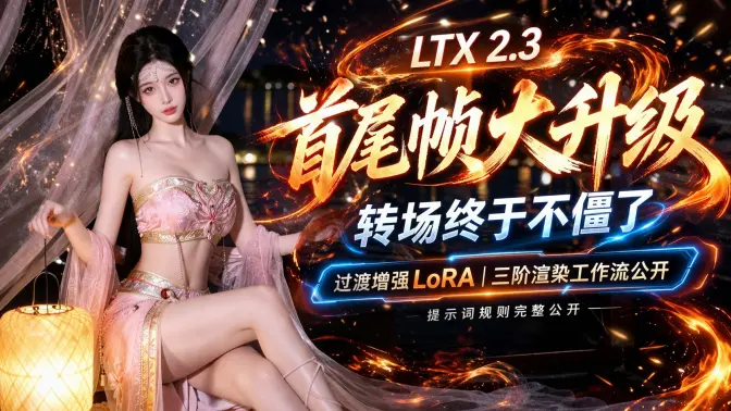 LTX 2.3 多图首尾帧高一致性丝滑过渡工作流