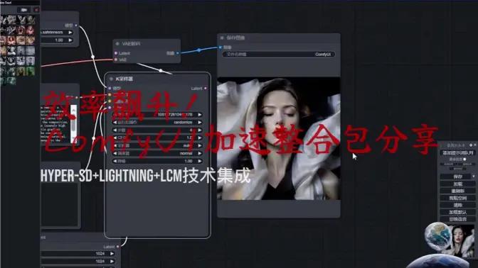 效率飙升!ComfyUI加速整合包分享,Hyper-SD+Lightning+LCM技术集成,老笔记本RTX2060-SDXL模型4秒成像,4G显存可用