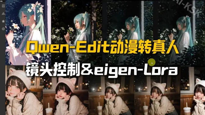 Qwen-Image-Edit转真实3种lora对比