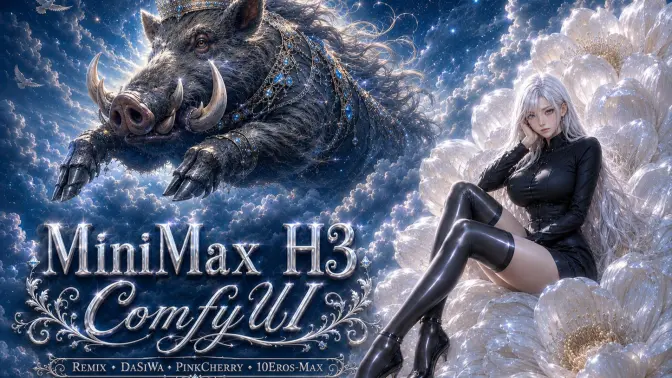 MiniMax H3社区彻底玩疯了!PinkCherry、10Eros Hybrid、Remix三大强化模型+DaSiWa导演流,专项强化镜像已更新