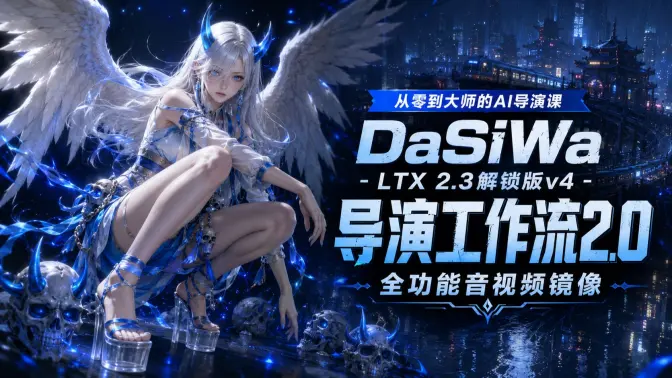 大师蛙DaSiWa V4解锁版 + 导演工作流2.0|C站爆火LTX 2.3模型深度体验