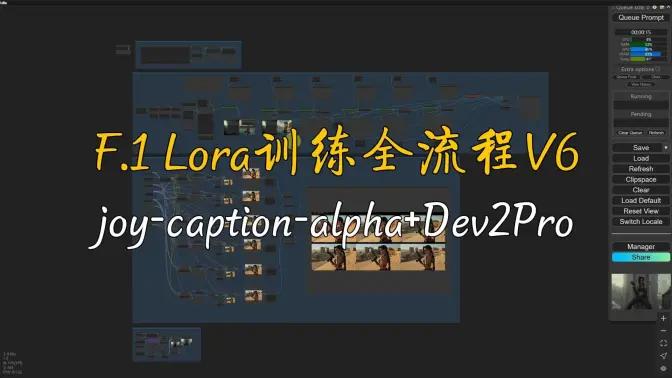 快速上手,ComfyUI中完成FLUX的Lora训练全流程工作流V6,joy-caption-alpha反推+Flux-Dev2Pro底模