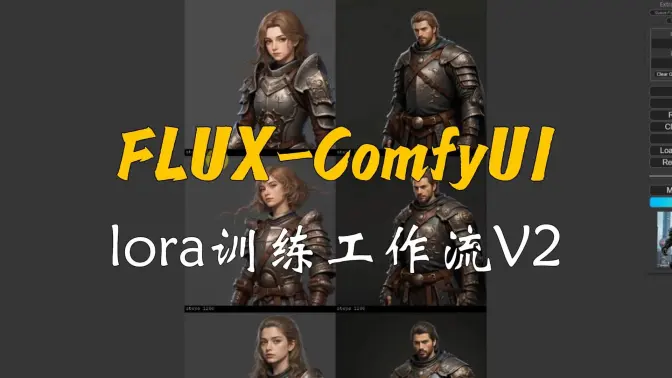ComfyUI中完成FLUX的Lora训练工作流V2,Joy caption反推,参数调优快速上手