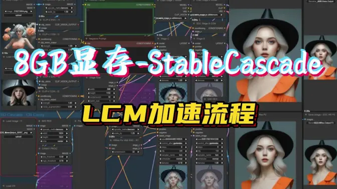 8GB显存流畅运行StableCascade模型,LCM加速流程