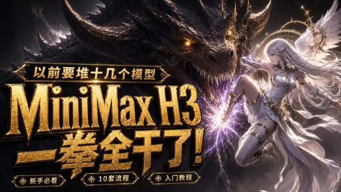 以前要堆十几个模型，现在MiniMax H3一个全干了！新手入门教程：10种音画玩法、关键节点原理，免费整合包与在线工作流全分享