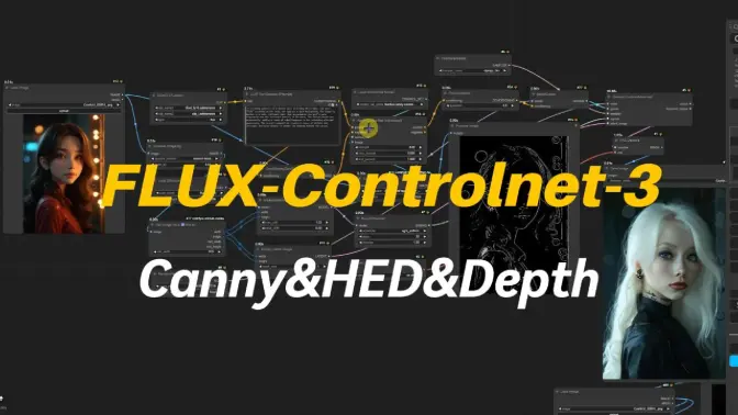 FLUX-Controlnet-V3更新,更好用的Canny&HED&Depth