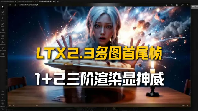 LTX 2.3 的 100% 实力释放三阶段采样多图首尾帧工作流