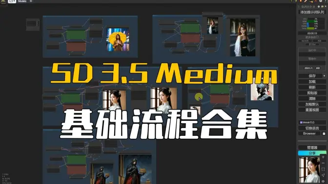 SD 3.5 Medium的文生图、图生图、局部重绘、高清修复的基础流程合集