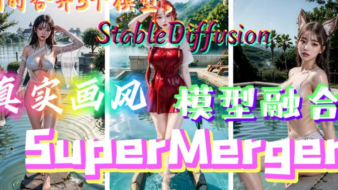 SuperMerger模型融合，轻松制作独特风格的画作，同时合并3个模型，让你的作品更加出色！