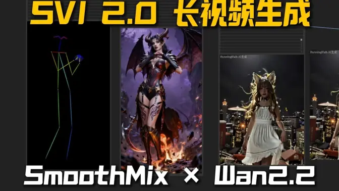 SVI 2.0 SmoothMix 长序列图生视频无限延长生成工作流