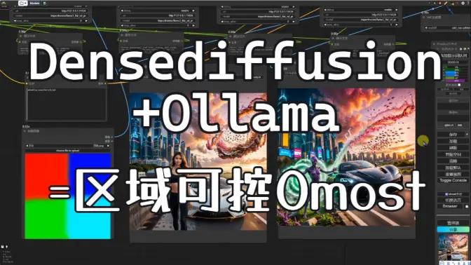 Densediffusion区域控制的最终解决方案+Ollama语言模型,可控版Omost