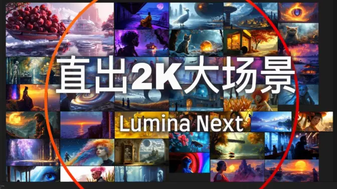 直出2K大场景图像,极具创造力,Lumina Next的ComfyUI实现