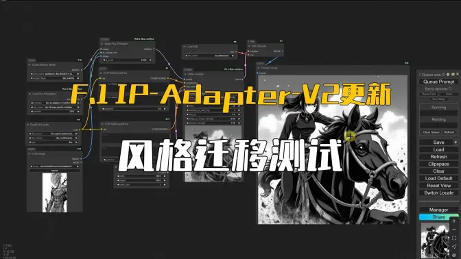 F.1的IP-Adapter-V2模型更新,+ControlNet进行风格迁移测试,PixelWave优秀的风格化微调F.1模型更新