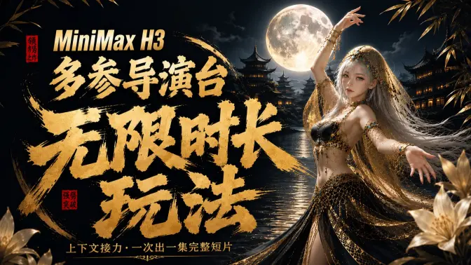 MiniMax H3多参导演台的无限时长玩法,上下文接力续写突破15秒,一次直出一集完整故事短片