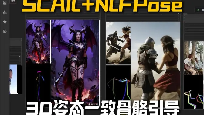 SCAIL双人三维姿态驱动+图像参考的长时序稳定生成