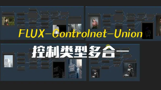 FLUX多类型合一ControlNet模型支持,InstantX-Controlnet-Union测试