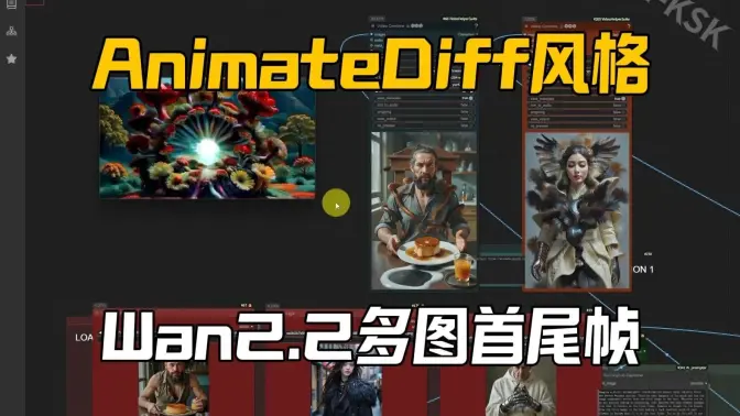 Wan2.2-AnimateDiff艺术特效,多图首尾帧