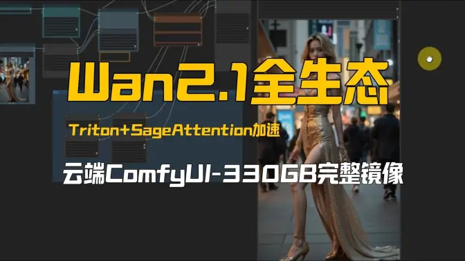 预置Wan2.1视频生产全生态,Triton+SageAttention超级加速,云端330GB自制镜像快速部署使用