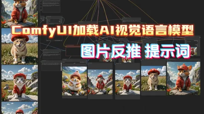 通过加载AI视觉语言模型,完成图片反推提示词,ComfyUI