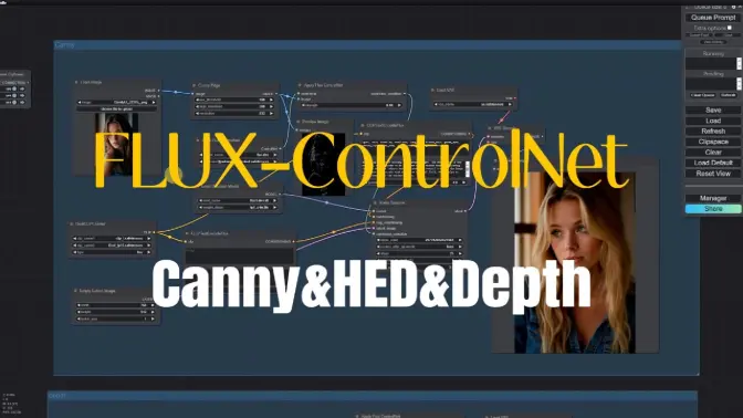 FLUX-ControlNet模型更新Canny&HED&Depth,测评